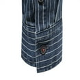 thumbnail image 3 of WOLLED Vintage Denim Work Shirt Men's Faded Stripes Button-Down Casual Weekend Outfit, 3 of 9