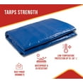 thumbnail image 4 of 2 Pack 8'x 40' Heavy Duty Vinyl Shipping Container Tarps w/ Tie-Down Cable 19 oz Utility Blue Waterproof Shipping Container Cover, 4 of 9