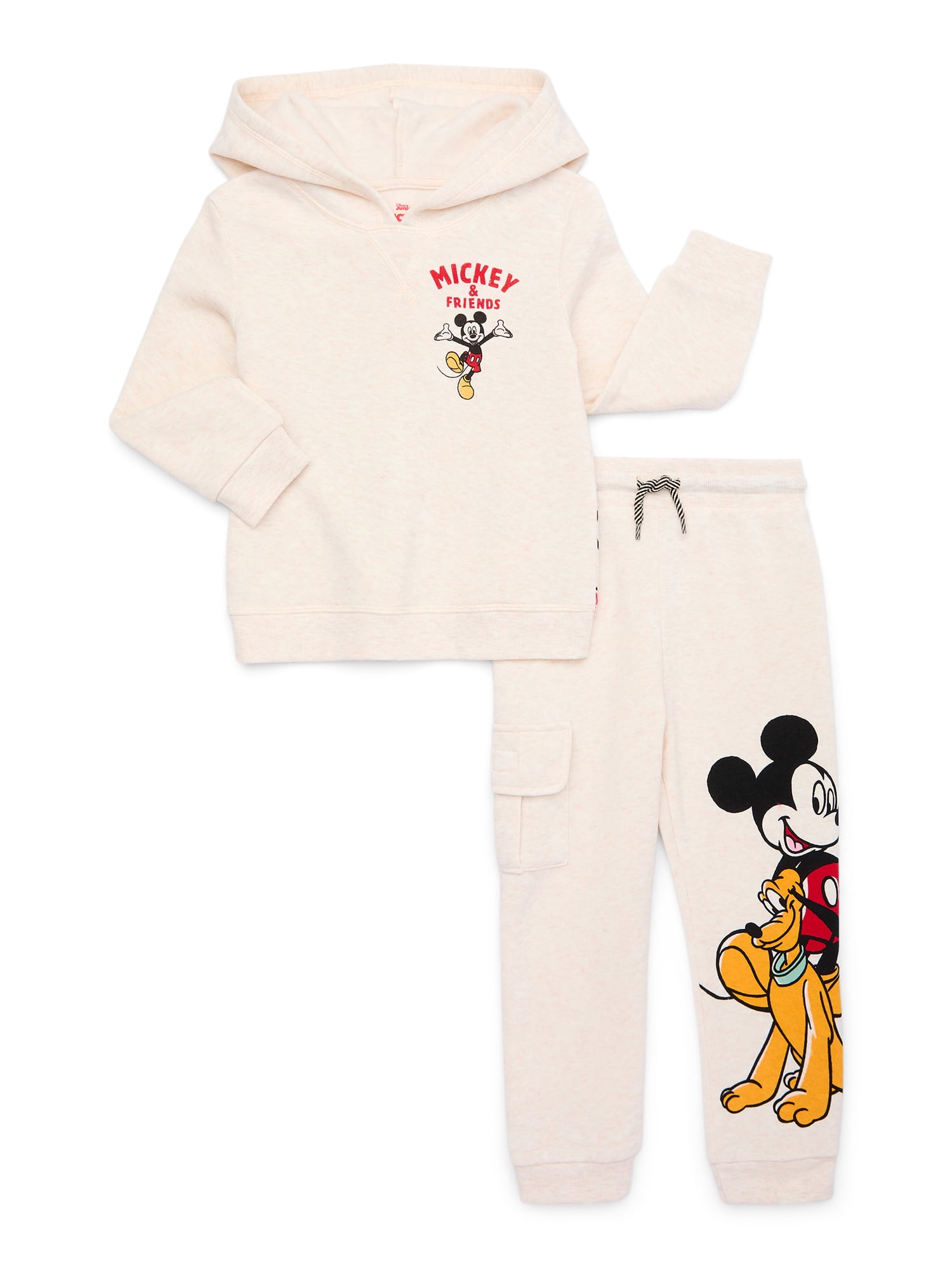 Mickey Mouse Toddler Boy Hoodie and Joggers Set, Sizes 12M-5T