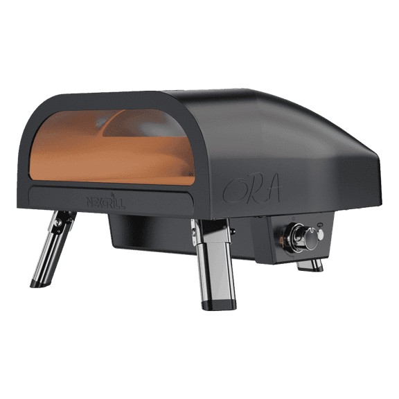 Nexgrill Ora 16" Portable Tabletop Propane Pizza Oven, 24,000BTUs, Portable Gas Pizza Cooker with Foldable Legs, Auto Rotating Cordierite Pizza Stone - 820-0088