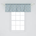 thumbnail image 2 of Ambesonne Orient Window Valance, Eastern Style Swirl Tile, 54" X 18", Pale Blue Pale Yellow, 2 of 3