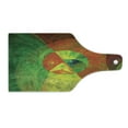 thumbnail image 2 of Psychedelic Cutting Board, Abstract Surreal Fractal Dreamlike Fantasy Harmony of Color Theme, Decorative Tempered Glass Cutting and Serving Board, Wine Bottle Shape, Green Yellow, by Ambesonne, 2 of 5