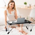 thumbnail image 4 of Lap Desk Bed Trays for Eating and Laptops Breakfast in Bed Tray for Sofa/Couch/Study/Reading/Writing with Cup Holder/Drawer On Low Sitting Floor Large Portable Foldable, 4 of 8
