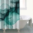 thumbnail image 4 of Black Green Translucent Marble Pattern Shower Curtain 84"x72" ,Bathroom Decorative Shower Curtains Set with 12 Hooks,Modern Waterproof Washable Shower Curtain, 4 of 6
