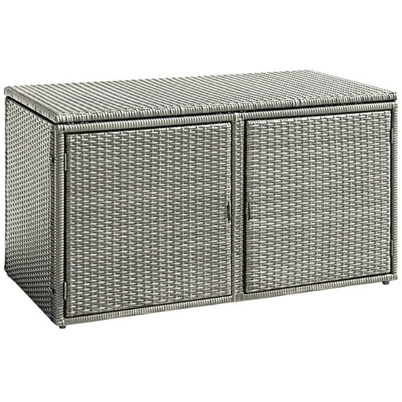 Barara King Outside Box, Oversized Storage Box,88 Gallon Garden Patio Rattan Storage Container Box