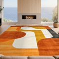 thumbnail image 2 of Design&I 4'x6' Washable Area Rug Burnt Orange Terracotta Mid Century Abstract Geometric Bauhaus Midcentury Design for Reading Nook, Bedroom, Pet Friendly & Non-Slip Built-In Grip, 2 of 7
