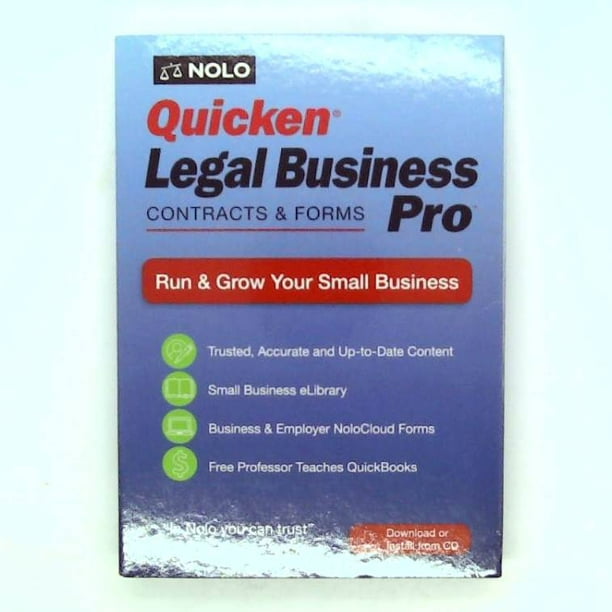 Nolo Quicken Legal Business Pro Run and Grow Your Small Business