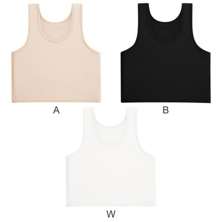 

Women s Side-Breasted Shockproof Sport Yoga Solid Color Corset Traceless Full Cup Casual Crop Top Thin Underwear(3-Packs)