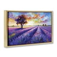 thumbnail image 3 of Stupell Industries Lavender Field Landscape Sunset Landscape & Nature Painting Gray Floater Framed Canvas Art Print Wall Art, 31 x 21, 3 of 9