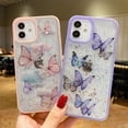 thumbnail image 2 of Cute Butterfly Cartoon Phone Case For iPhone 11 12 Pro Max Mini X XR XS Max 7 8 Plus SE 2020 Glitter Clear Soft TPU Back Cover LXY, 2 of 7