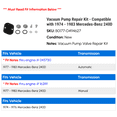 thumbnail image 2 of Vacuum Pump Repair Kit - Compatible with 1974 - 1983 Mercedes-Benz 240D 1975 1976 1977 1978 1979 1980 1981 1982, 2 of 2