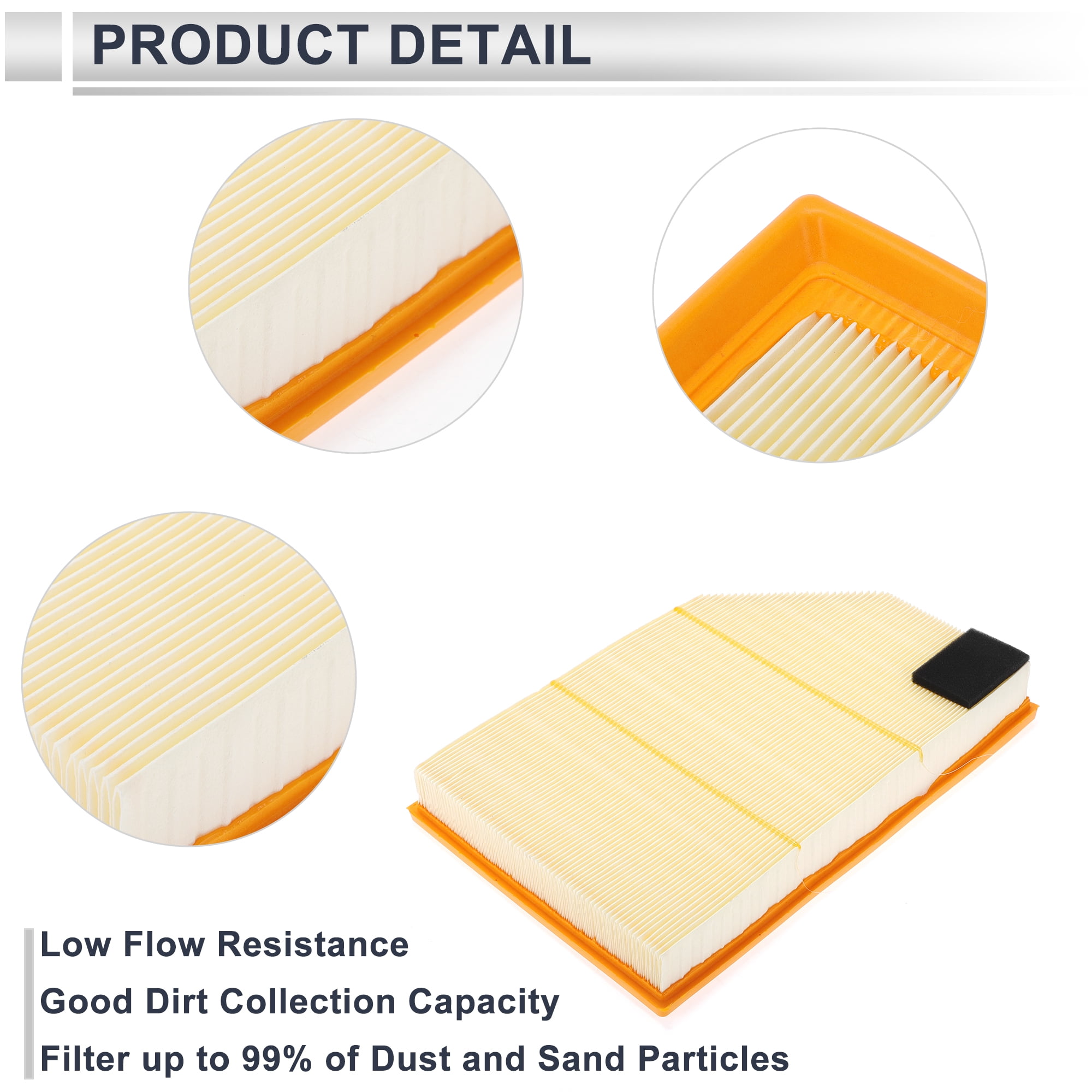Unique Bargains Engine Air Filter for Volvo S80 4.4L 2007-2010 No.30748212