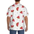 thumbnail image 3 of Fotbe Hand Drawn Watermelon Camisa Estampada de Manga Corta para Hombre, Casual de Verano, Estilo Playero, Sin Arrugas-X-Large, 3 of 5