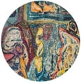 thumbnail image 2 of Rugs.com Haerfest Collection Rug – 5 Ft Round Multi Low Rug Perfect For Kitchens, Dining Rooms, 2 of 9