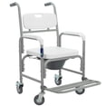 thumbnail image 1 of MEDICAL STORE Silla de Lujo Cómodo con Ruedas y Frenos Traseros Asiento Inodoro o Silla Ducha 3 en 1 Baño Portátil Adultos con Llantas y Cubeta Silla Bacinica Adultos., 1 of 9