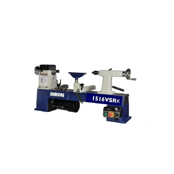 Rikon 12 Inch X 16-1/2 Inch Vsr Midi Lathe With 4-Jaw Chuck