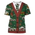 thumbnail image 3 of Camiseta de Navidad para hombre, ropa de Cosplay con cuello redondo, pantalón corto informal con estampado 3D, camisetas de manga grande, ropa informal estilo Hip Hop, novedad de 2023, 3 of 4