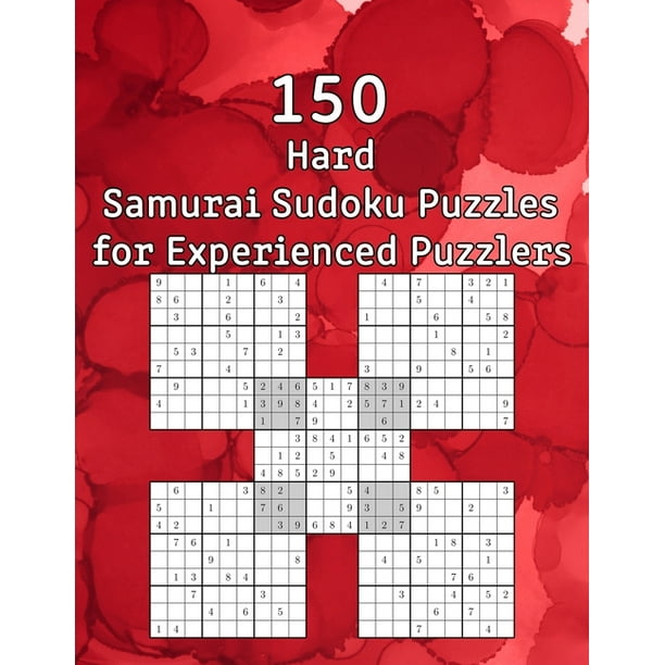 150 hard samurai sudoku puzzles for experienced puzzlers sudoku booklet incl solutions perfect as a birthday present paperback walmart com