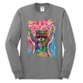 thumbnail image 3 of Dean Russo Cosmic Trash Panda Animal Lover Mens Long Sleeve Shirt, Heather Grey, Medium, 3 of 6