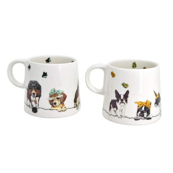 PAWZ Set Of 2 Dog Mugs, 360ml (12oz) Set of 2 Mugs