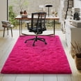 thumbnail image 2 of Janvonne Area Rugs for Bedroom,4x6ft Soft Non Skid Shaggy Carpets for Living Room, Dorms, Home Decor,Rose Red, 2 of 8