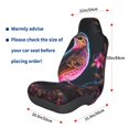 Naloa Glowing Leaf Bird Car Seat Covers Universal Front Seat Coves for