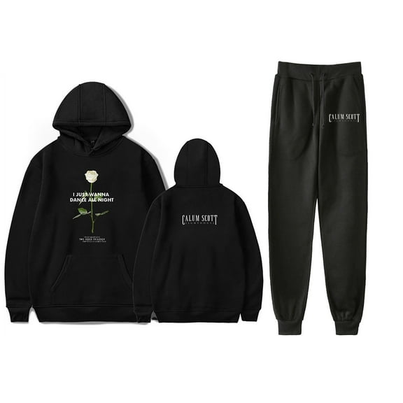 Calum Scott Rose Sweatsuit Men Women Fall Suit Streetwear Hoodies Jogger Pants Sets