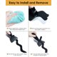 thumbnail image 3 of Adhesivo antideslizante de baño largo de 24 piezas - negro 1.3 * 18 cm + raspador negro Fokelyi LRWJ945, 3 of 6