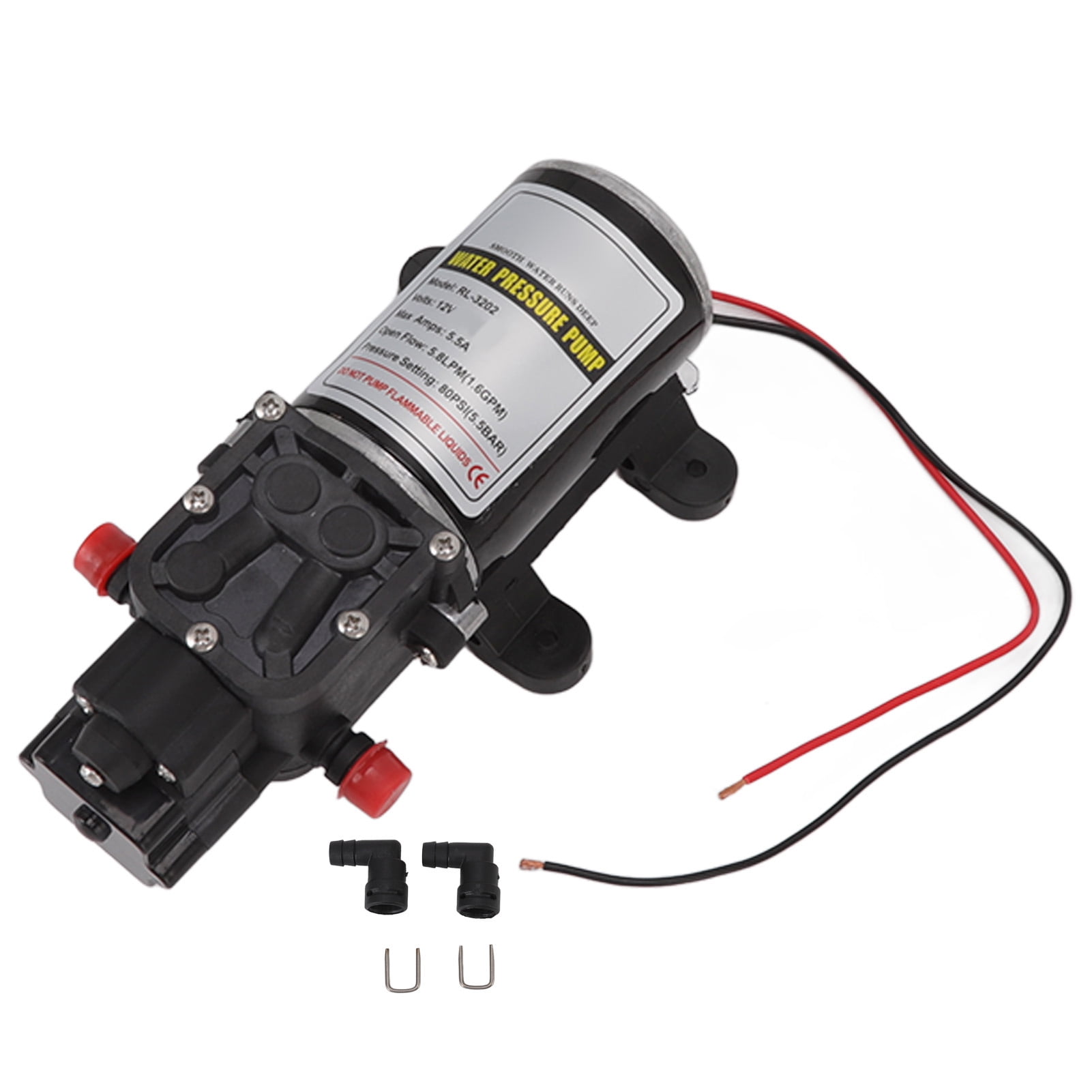 Pompe à Membrane DP-60 12V/24V - Auto-amorçante, Haute Pression - Pour Arrosage, Nettoyage, Balayeuse - 10