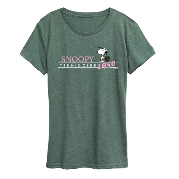 Peanuts - Snoopy Tennis Club - Women's Short Sleeve Graphic T-Shirt