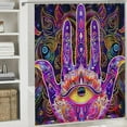 thumbnail image 6 of Orinice Psychedelic Art Bathroom Decor Set, Colorful Luxurious Graphic Print Polyester Fabric Fashion Shower Curtain Set with Hooks, Chic Modern Design, Waterproof 36x72, 6 of 7