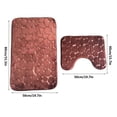 thumbnail image 4 of Sentmoon Bath Rugs for Bathroom Bathroom Carpet Embossed Pebbl Floor Mat Bathroom Toilet Two-piece Set Foot Mat Absorbent Carpet, 4 of 5