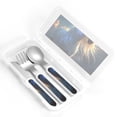 thumbnail image 4 of Kdxio Starry Light White Horse Toddler Utensils Set - Kids Silverware Set, Set Kids Utensils Set with Case for Preschooler Children, 4 of 8
