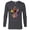 Charcoal Heather, variant on Marvel Ant-Man and the Wasp: Quantumania 3 Heroes Icon - Long Sleeve T-Shirt for Men - Customized-White