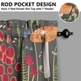 thumbnail image 4 of Mushroom (24) Kitchen Curtains - Vintage Tier Curtains for Bathroom Living RV Rod Pocket Window Drapes 36 Inch 2 Panels Set 27.5"x39" Window Treatment Tiers, 4 of 4