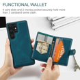 thumbnail image 3 of Decase Wallet Case for Samsung S24 Ultra with Detachable Card Slots Holder [Support Wireless Charging] Retro PU Leather Magnetic Thin Phone Cover Compatible for Samsung Galaxy S24 Ultra,Blue, 3 of 8