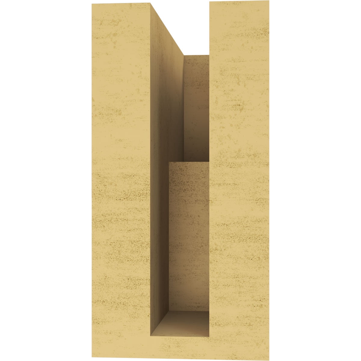 3"W x 6"D x 6"H Classic Chapel Hill Rough Cedar Woodgrain TimberThane Corbel, Primed Tan