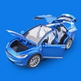 thumbnail image 1 of 1:20 Tesla Model X Alloy Car Model Diecast Metal Toy Modified Vehicles Car Model Simulation Collection Sound Light Kids Toy Gift, 1 of 3