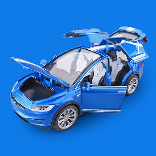1:20 Tesla Model X Alloy Car Model Diecast Metal Toy Modified Vehicles Car Model Simulation Collection Sound Light Kids Toy Gift