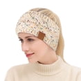 thumbnail image 4 of 4 diademas de punto para mujer, elásticas, de ganchillo, cálidas para el invierno, 4 of 7