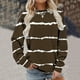 thumbnail image 4 of ICHUANYI Liquidación Mujeres Manga Larga Camisas Casuales Impresión Cuello Redondo Sudadera Jersey Suelto Túnica Tops ICHUANYI WER202308251651, 4 of 6