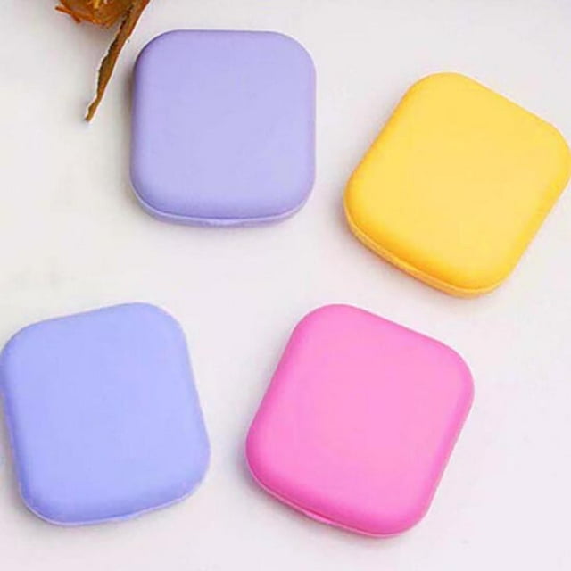 Lubelski Cute Pocket Mini Lens Case Travel Kit Easy Carry Mirror Container Holder