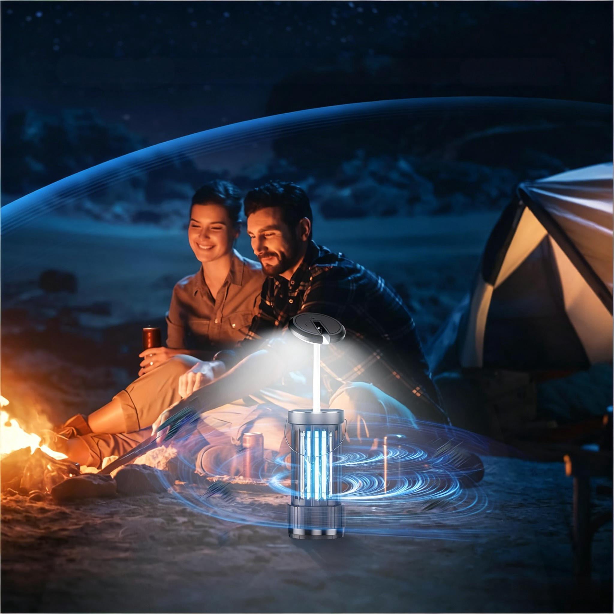 Bug Zapper, Rechargeable Fly & Mosquito Catchers, Portable Electric Insect Trap with Height Adjustable LED Lights for Bugs in Backyard, Patio, Camping, Fishing