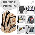 thumbnail image 6 of Aplkyhs Backpack for Age 9-18 Sweet Plaid 17 Inch School Bag Large Capacity Breathable Bookbag for Girls Teens Mushroom Cat, 6 of 7