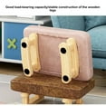 thumbnail image 4 of Small Stool Detachable Washable Replacement Rectangular Nonslip Heavy Duty Breathable Living Room Chair Shoe Bench Type 1 Pink, 4 of 9
