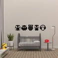 thumbnail image 3 of Cute Night Owls Cute Baby Owls Themed Silhouette Design Wall Decoration Vinyl Wall Art Sticker Wall Decal Decoration For Home Room Kids Room Nursery Room Girls Boys Décor Design Size (27x30 inch), 3 of 3