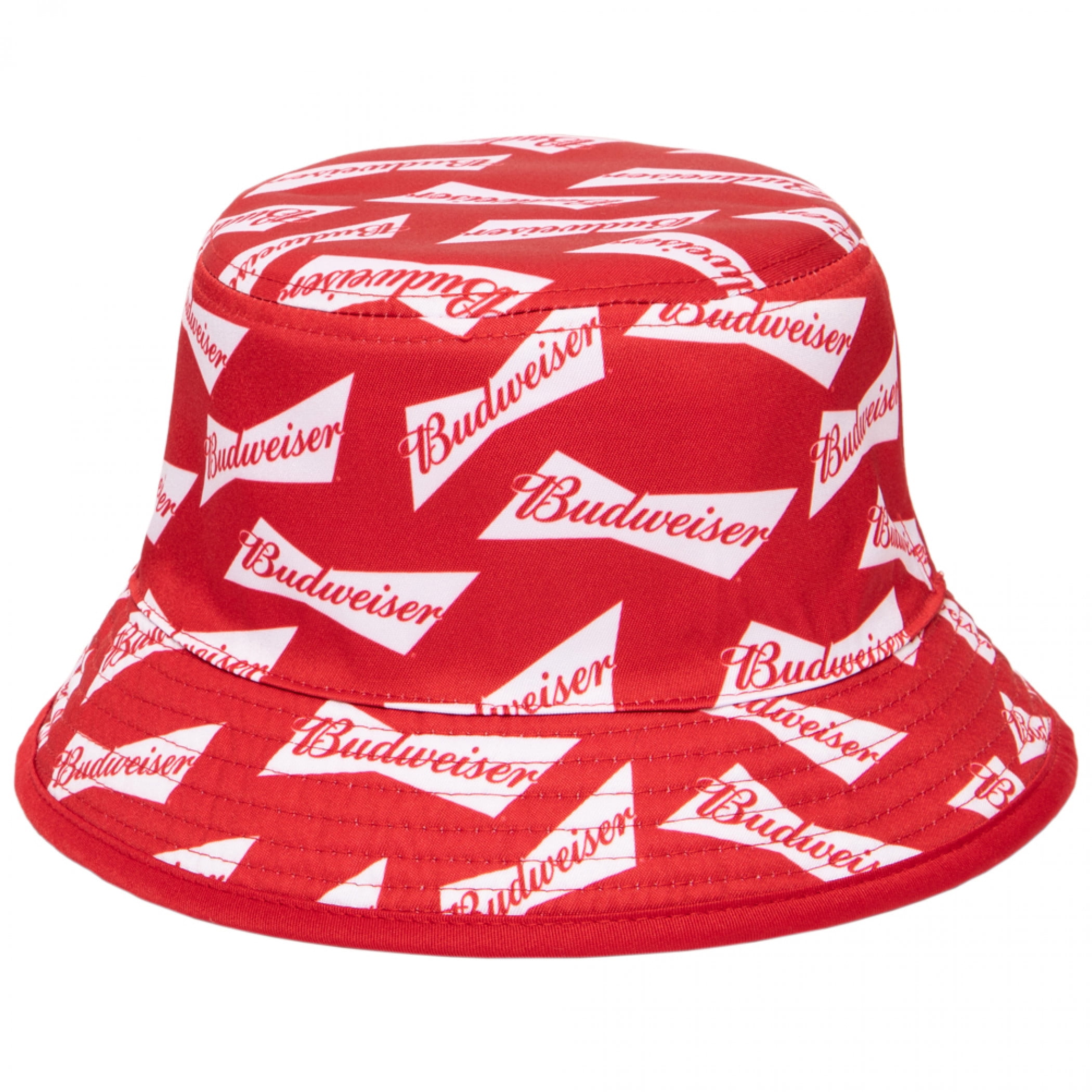Budweiser Beer Label and All Over Ribbons Reversible Text Bucket