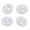 Light gray, variant on Auto-Stick 55mm Wire Concealer Plates (4 Pack) - PVC Cable Hole Protectors for Standing Desks & Cabinets
