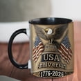 thumbnail image 4 of US Flag Pattern Ceramic Mug USA 1776-2026 Anniversary Mug Cup Independence Day Ornament Wine Cup 250th Anniversary Style, 4 of 6