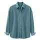 thumbnail image 5 of pstuiky camisas de hombre de manga larga, Camisa informal de pana de color liso con cuello abotonado y manga larga para hombre Tops de talla grande para hombre m, 5 of 7